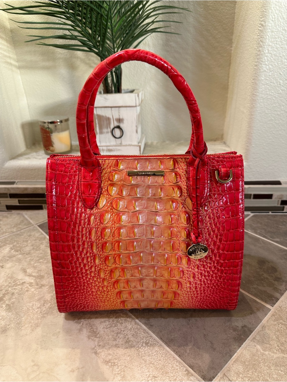 Brahmin Small Caroline Infushion Ombré Melbourne Satchel - Picture 2 of 7